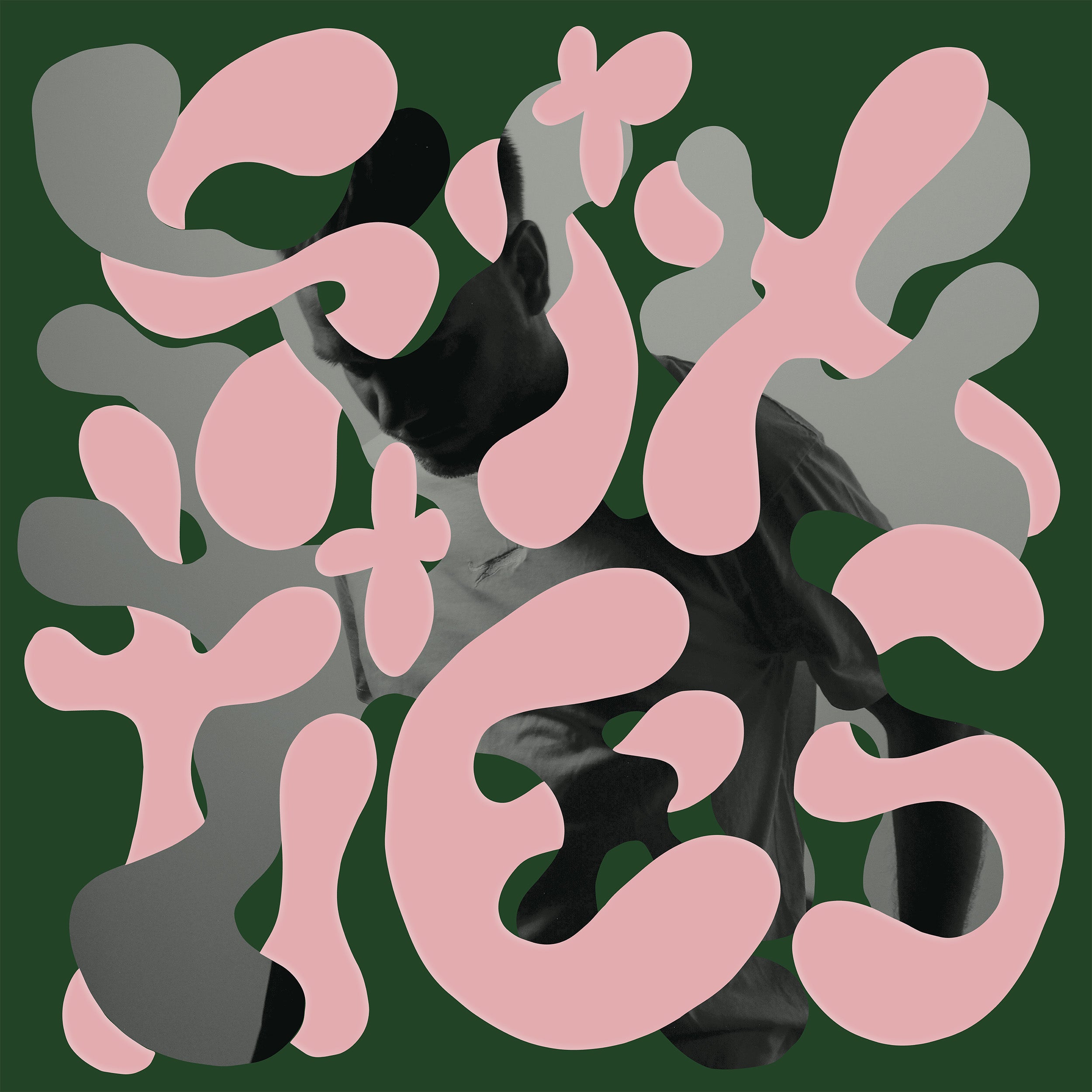 Schwarze und rosa Formen auf grünem Hintergrund, Paulis Single